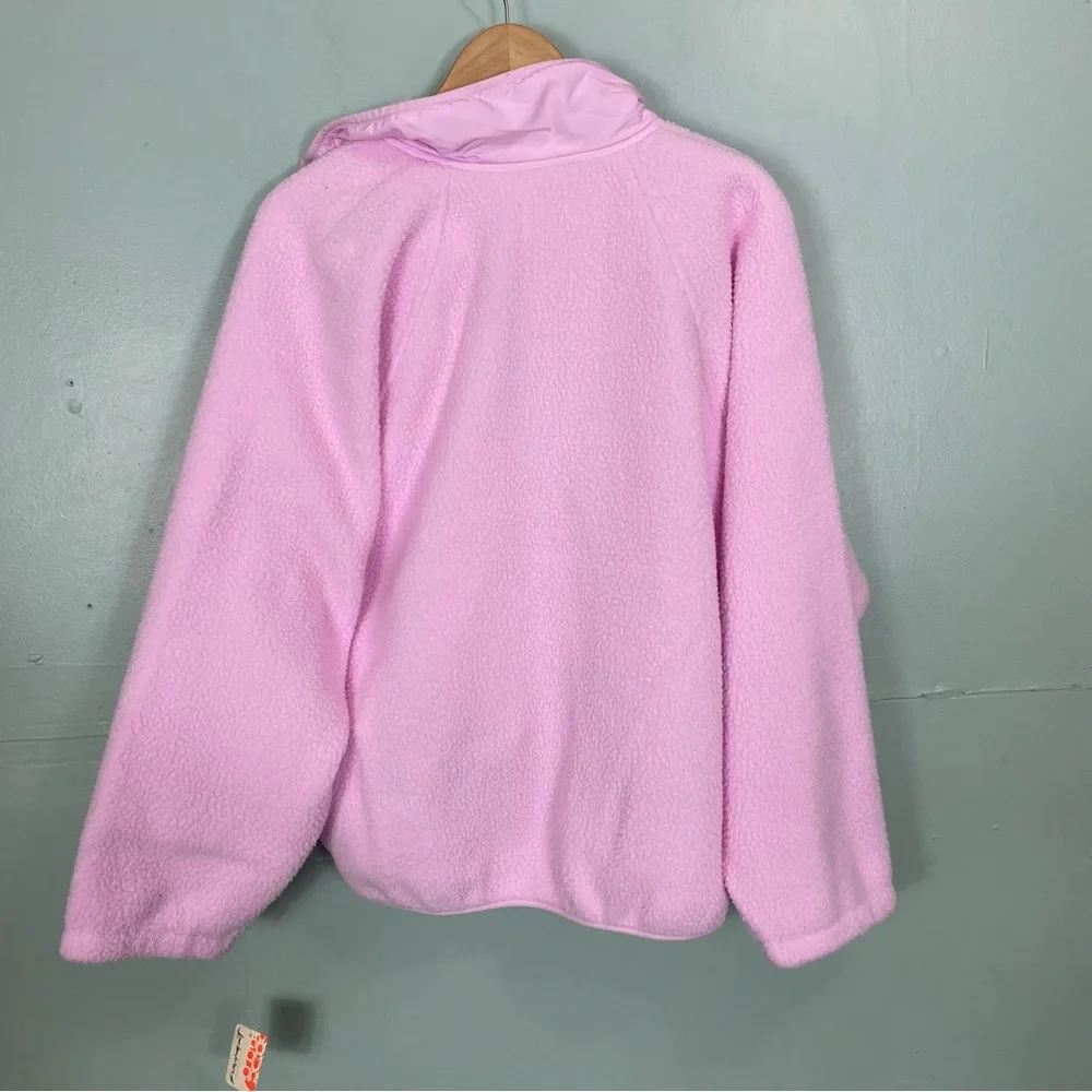 Free People Hit The Slopes Fleece Jacket Powder‎ Pink XL FLAWED FLAWED - Picture 8 of 10